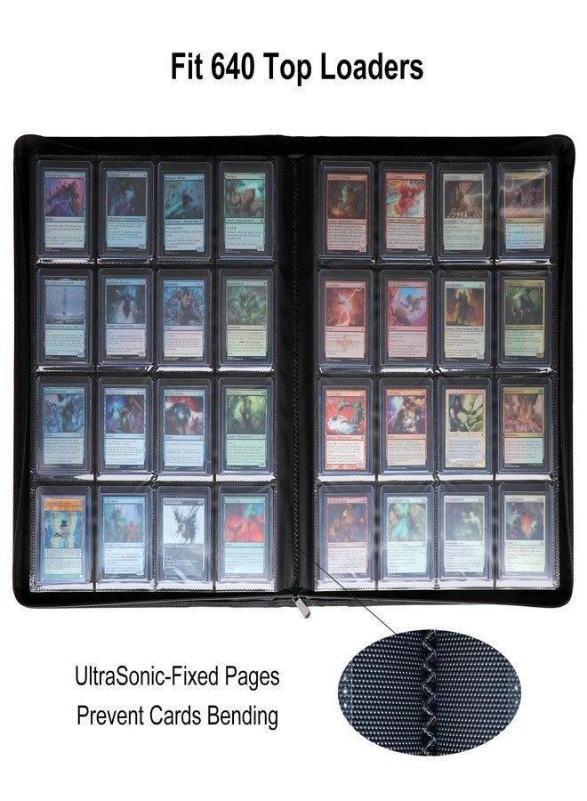 Rieton 16 Pocket Top loader Binder, Holds 640 Top Loaders, Top loader Binder with Sleeves for 3'' x 4'' Top loaders - Image 2